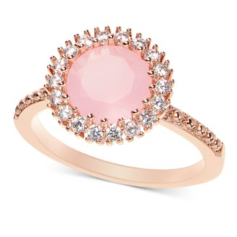 🆕CC Halo Ring w/Pave /Crystals/Rose Gold. Size 8.